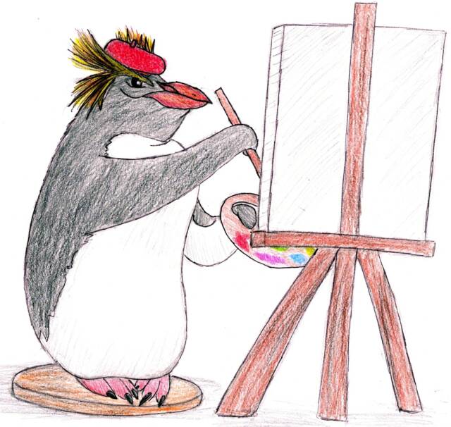 Click to waddle thru the paintings